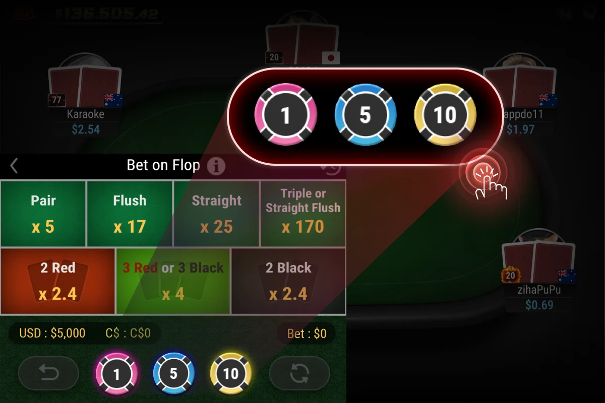 GGPoker客户端牌桌界面示例二